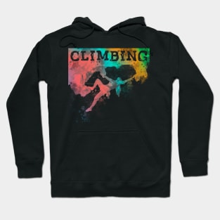 Climbing Girl Watercolor Hoodie